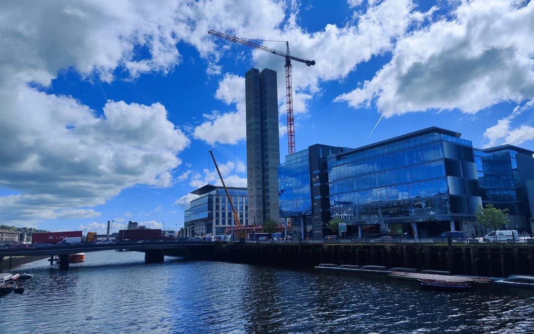 Cork's Railyard Tower is currently under construction on Albert's Quay.
